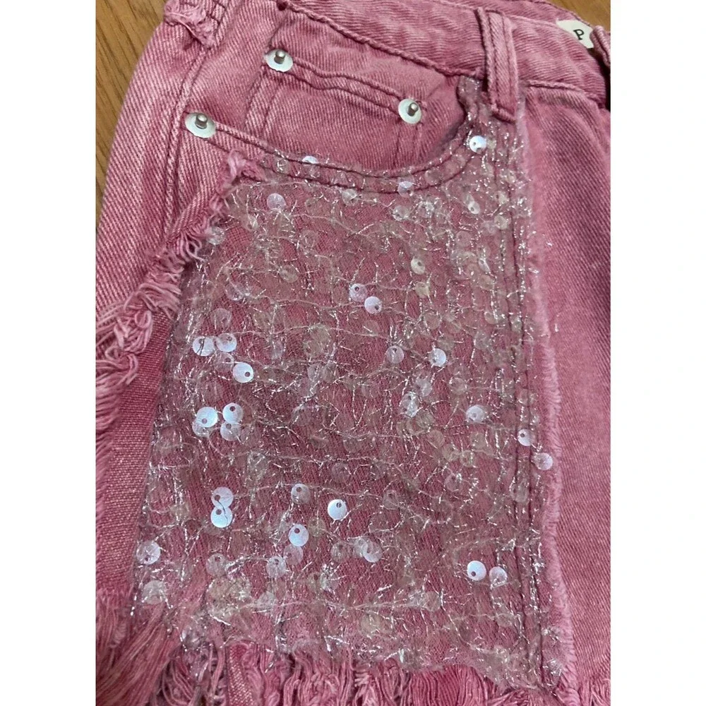 Pol shorts small pol pink shorts sequins sequined shorts POL Jean shorts NWOT